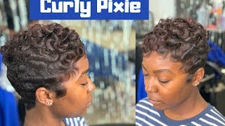 Curly Pixie  How to curl short hair [upl. by Lamee]