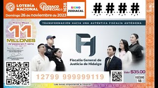 Sorteo Zodiaco Especial No 1638 quotAlusivo a la Fiscalía General de Justicia de Hidalgoquot [upl. by Amarillis]