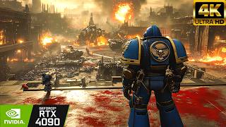 DEFEND THE RELAY PC RTX 4090 ULTRA Realistic Graphics 4K Warhammer 40K Space Marine 2 [upl. by Leahcin]