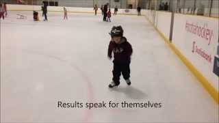 4 year old learned to ice skate in 6 public skates on Balance Blades [upl. by Huei]