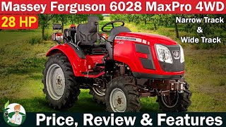 Massey Ferguson 6028 MaxPro Mini Tractor  4WD  26HP  Narrow Track amp Wide Track  By Kisan Khabri [upl. by Nolham]