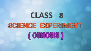 CLASS 8  SCIENCE EXPERIMENT  Osmosis  Water transport in Cell  Potato ExperimentSugar solution [upl. by Foss129]