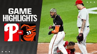 Phillies vs Orioles Game Highlights 61424  MLB Highlights [upl. by Hgielhsa]