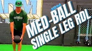 Med Ball Single Leg RDL Exercise For Balance amp Stability [upl. by Anelat98]