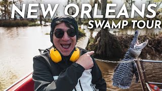 We did an AIRBOAT SWAMP TOUR in NEW ORLEANS [upl. by Roarke]