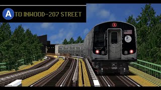 OpenBVE A Far Rockaway To Inwood207th Street R179Weekday [upl. by Oinotnaocram]