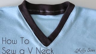 How To Sew a V Neck Tshirt [upl. by Eciryt]