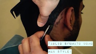 tutorial taglio sfumato uomo [upl. by Inattirb]