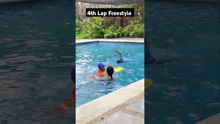 4TH LAP FREESTYLE WITH KICKBOARD freestyle kickboard swimmingclass trending [upl. by Tik]