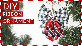 DIY RIBBON ORNAMENT  Christmas Tree Decoration Ideas 2020 [upl. by Flight]