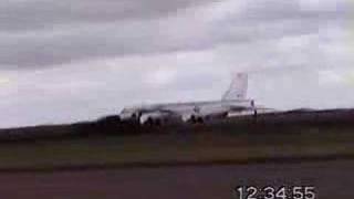 RC B52 takeoff flight and crash [upl. by Carolynne]