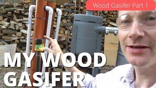 Making wood gas using my Wood Gasifier Introducing my Imbert Gasifier Part 1 [upl. by Ansaev584]