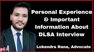 Delhi Legal Service Authority DLSA personal experience and important information about Interview [upl. by Aible]