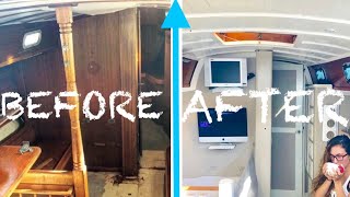 SAILBOAT INTERIOR RESTORATION PROJECT Boat Headliner Installation DIY [upl. by Fitzgerald]