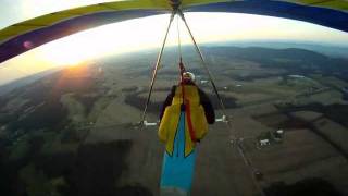 Hang Gliding at Elizabethville PA 172012 Bad landing Will Perez [upl. by Aicats66]