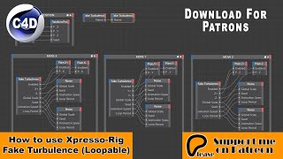 Loopable fake Turbulence Cinema 4D  Quick Tip [upl. by Nibroc]