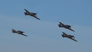 Duxford Battle of Britain Airshow 2024 Hawker Hurricanes [upl. by Ecirtra506]