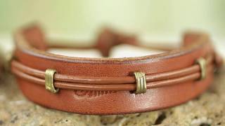 How is it made The Making of a Leather Wristband Bracelet [upl. by Base]