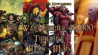 40K Lore For Newcomers  The Warhammer 40000 Timeline M35  M36  40K Theories [upl. by Amoreta]