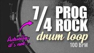 74 Progressive RockMetal Odd Time Groove Drum Loop 100 BPM [upl. by Oriel]