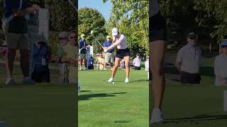 Minjee Lee tee shot at the 2024 Queen City Championship [upl. by Meekar528]