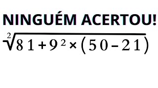 MATEMÁTICA BÁSICA  QUANTO VALE A EXPRESSÃO❓ [upl. by Aretina]