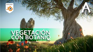 Vegetación en Blender con Botaniq  Blender Proyecto [upl. by Minardi]