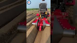 Small Crawler Tractor with Mini Trencher Machine to Plant Strawberry [upl. by Lenrow327]