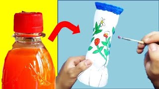 💙 Como Hacer Floreros Con Botellas de Plástico Paso a Paso  Vases With Plastic Bottles Step by Step [upl. by Acirtap]