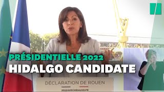 Anne Hidalgo officialise sa candidature à la présidentielle 2022 [upl. by Yaner451]