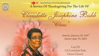 Live Stream for Claudette Josephine Babb [upl. by Narcissus774]