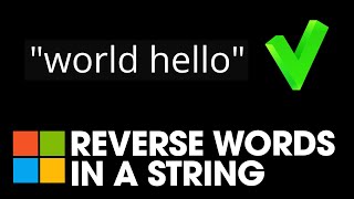 Reverse Words In A String  151 LeetCode  Java [upl. by Lemmie]