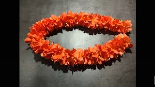 CrossandraFire Cracker Flower Garland  ಕನಕಾಂಬರ ಹೂವಿನ ಮಾಲೆ garland garlandmaking crossandra [upl. by Tarton]