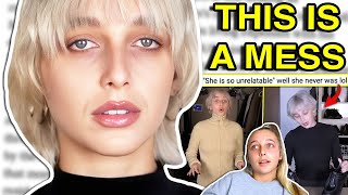 EMMA CHAMBERLAIN IN TROUBLE  over her closet weekly teacap [upl. by Tilagram]