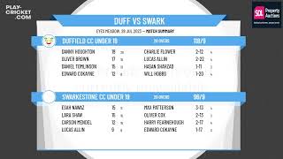 Derbyshire Cricket Foundation Competitions  U19s Hundred Ball Group 1  Duffield CC U19 v Swarkest [upl. by Adnale]