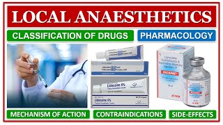 LOCAL ANAESTHETICS  BASIC USE OF MEDICINE  CLASSIFICATION  MECHANISM OF ACTION  SIDE EFFECTS [upl. by Tuorah790]