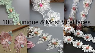 Ribbon lace unique amp Stylish laces design ideas for your plain suit Creatershabnam [upl. by Heall143]