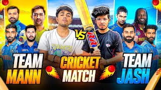 Team Jash Vs Team Mann Cricket 🏏 Match With Cricketers 😳  Tsg World Cup🏆  Mann Vlogs [upl. by Natassia]