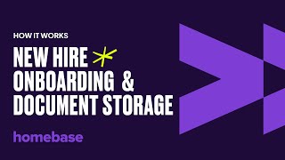 New hire onboarding amp document storage  Homebase [upl. by Noxin19]