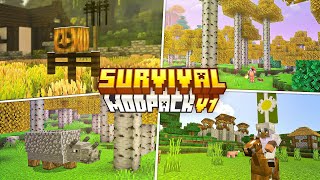 This is the MOST Perfect Survival Modpack for MCPE 121 [upl. by Glaudia]