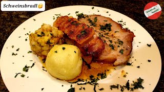 Schweinsbraten mit perfekter Kruste  Ein Schmankerl der Österreichischen Küche 😋 [upl. by Jammie]