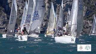 J24 WORLDS 2018  Fraglia Vela Riva  DAY 1 race1 mark1a [upl. by Mintun]