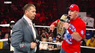 Raw John Cena pleads with Mr McMahon to reinstate CM Punk [upl. by Caras]