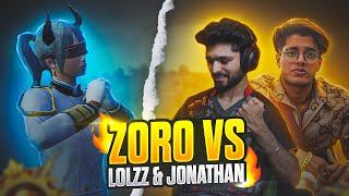 ZORO 1v3 JONATHANGAMINGYT LoLzZzGaming SQUAD 🤯 JONATHAN LIVE CHAT REACTION 😳🔥 pubg bgmi [upl. by Haelak]