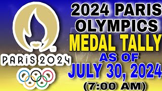 2024 Paris Olympics medal tally as of July 30 2024 700am [upl. by Lemire525]