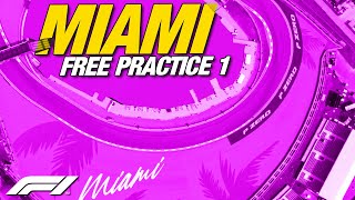 F1 MIAMI GRAND PRIX FP1 2024  Live Reaction amp Commentary [upl. by Niltiak]