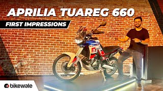 2024 Aprilia Tuareg 660 Walkaround  Seating Comfort Features Price amp More  BikeWale [upl. by Centonze]