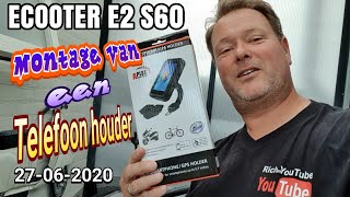 🇳🇱Telefoon houder phone holder Ecooter E2 s60 ECOOTER [upl. by Uchish]