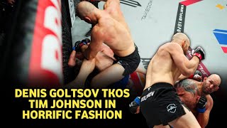 PFL 2024 Playoff 1 Results Denis Goltsov TKOs Tim Johnson in horrific fashion [upl. by Anelav]