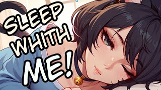 3DIO ASMR Catgirl Girlfriend Waits For YOU To Get Home Sleeping Sounds  PURRING [upl. by Asyral719]